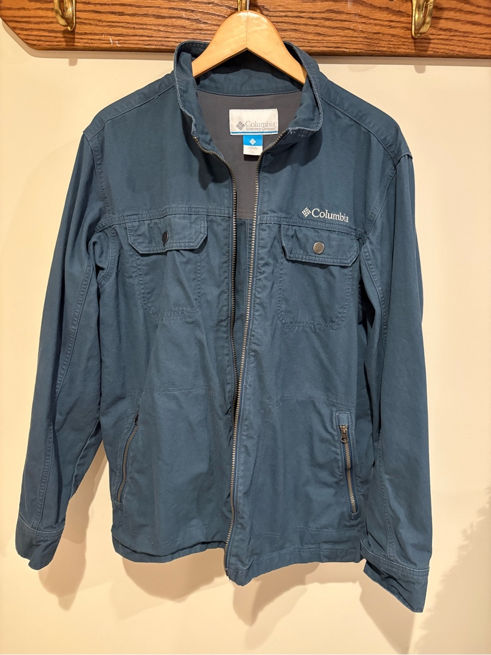 Columbia Men's Slate Blue Lightweight Zip-Up Shirt Jacket